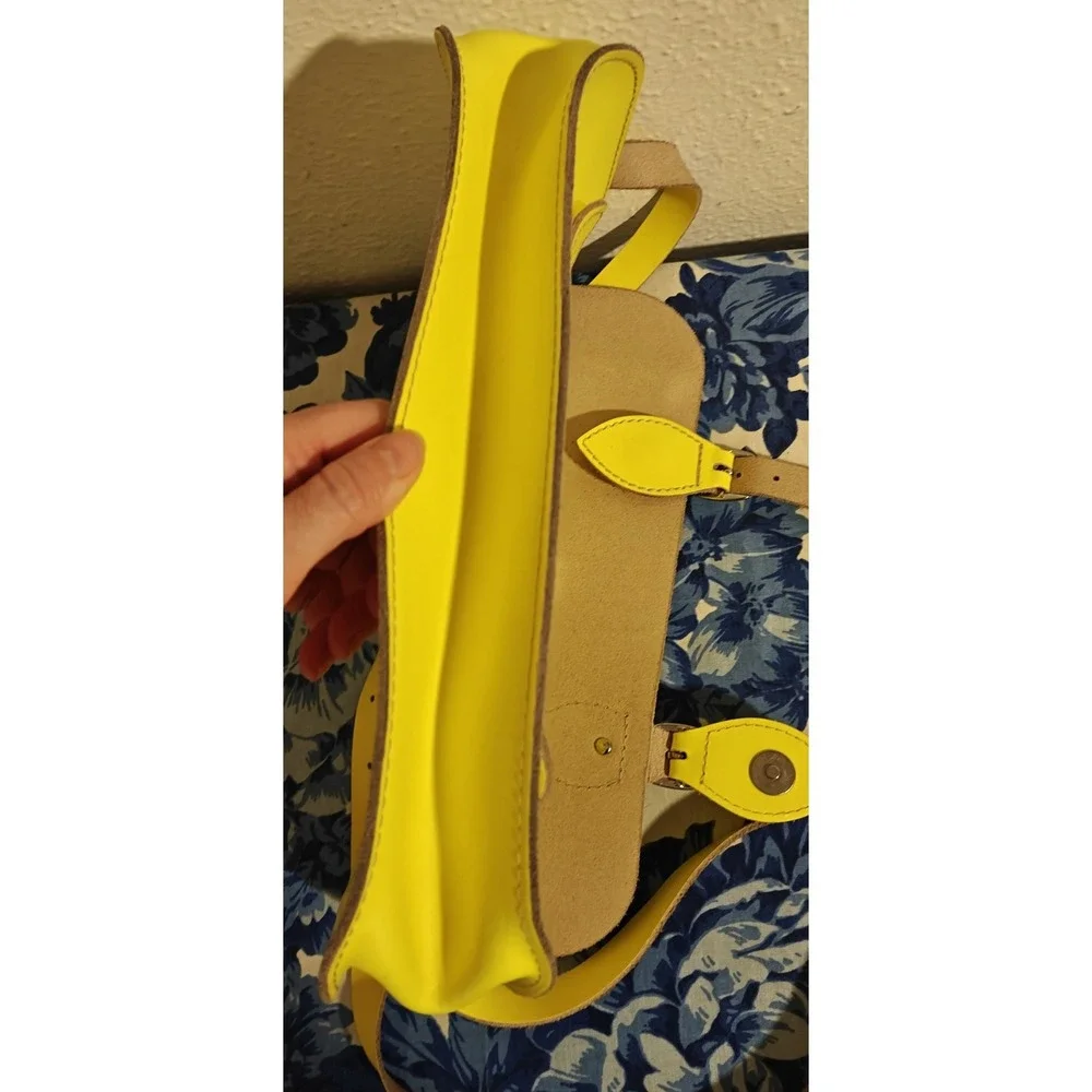 Stella Rittwagen Neon Yellow Leather Satchel NWOT